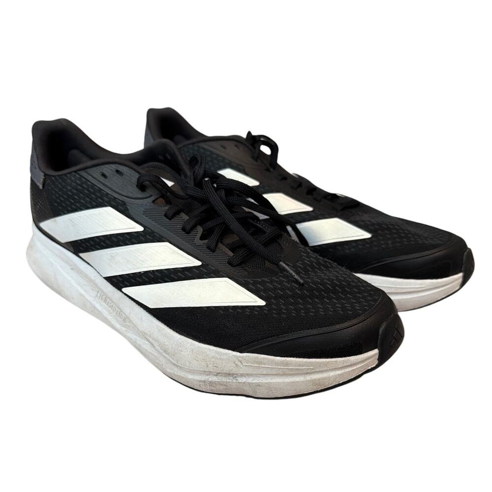 Adidas Duramo SL Running Shoes Men Sz 13 Black White Breathable Mesh